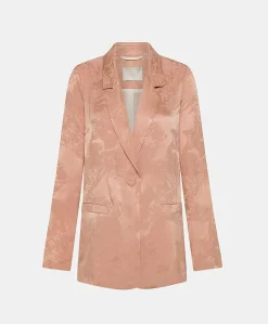 Giacca Dayton In Cupro Jacquard - Rosato