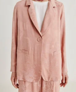 Giacca Dayton In Cupro Jacquard - Rosato