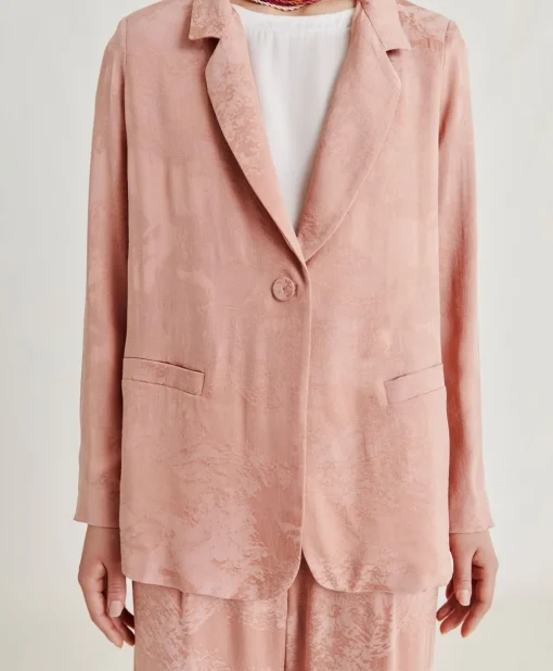 Giacca Dayton In Cupro Jacquard - Rosato