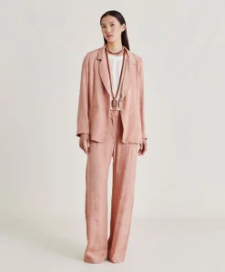 Giacca Dayton In Cupro Jacquard - Rosato