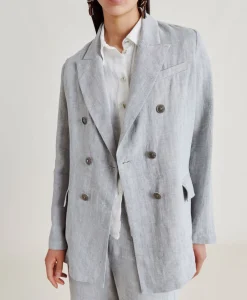 Giacca Lilia In Lino Lurex - Grigio