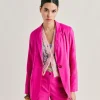 Giacca Lunel In Lino Cotone - Fucsia