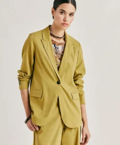 Giacca Lunel In Lino Cotone - Avocado