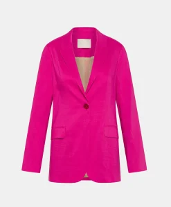 Giacca Lunel In Lino Cotone - Fucsia
