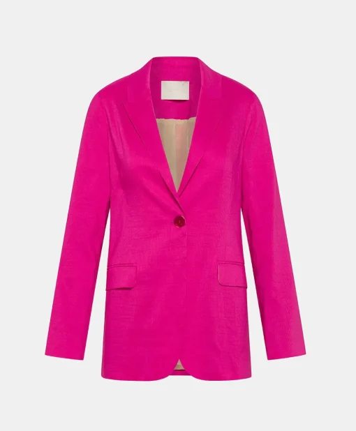 Giacca Lunel In Lino Cotone - Fucsia