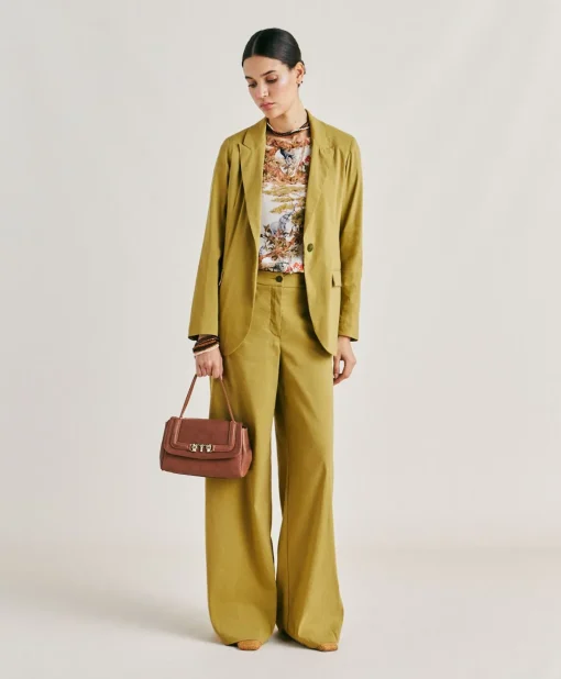 Giacca Lunel In Lino Cotone - Avocado