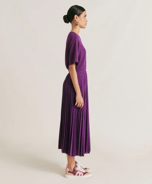 Gonna Emi In Jersey Lurex - Ciclamino