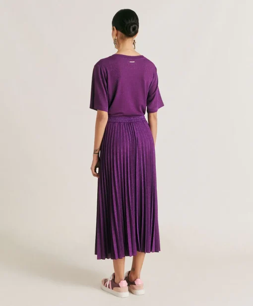 Gonna Emi In Jersey Lurex - Ciclamino