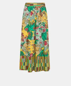 Gonna Iris In Popeline - Multicolor Giallo