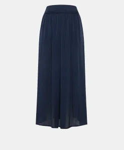 Gonna Nicolas In Acetato Seta - Blu Notte