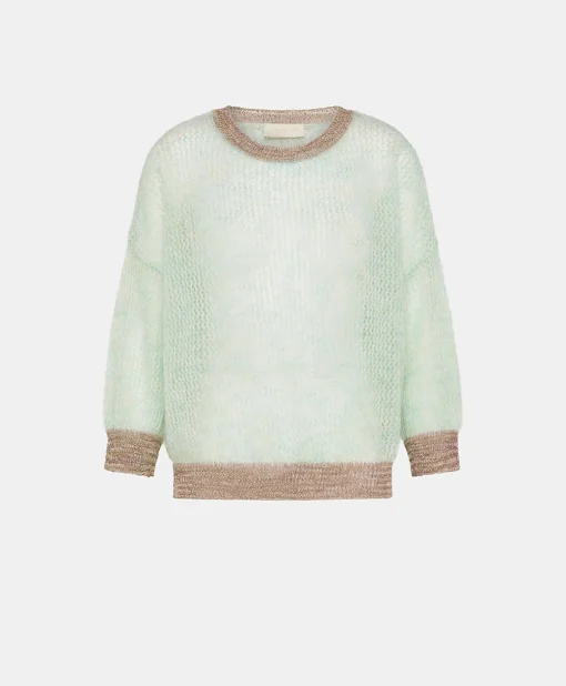 Maglia Bella In Soft Mohair - Turchese
