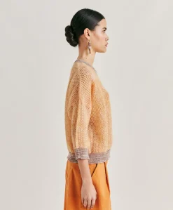 Maglia Bella In Soft Mohair - Arancio