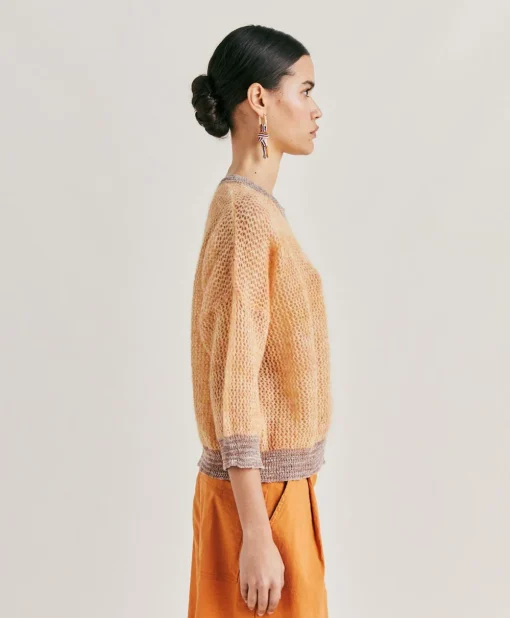 Maglia Bella In Soft Mohair - Arancio