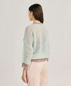 Maglia Bella In Soft Mohair - Turchese