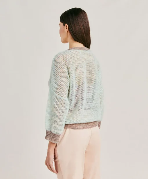 Maglia Bella In Soft Mohair - Turchese