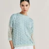 Maglia Campanula In Soft Mohair - Turchese