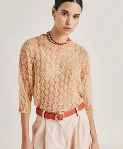 Maglia Campanula In Soft Mohair - Arancio