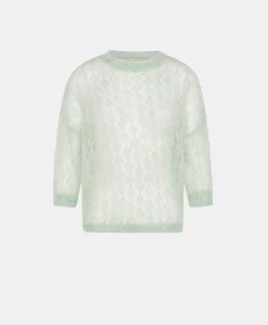 Maglia Campanula In Soft Mohair - Turchese