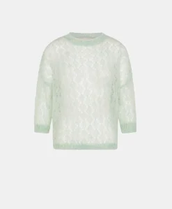 Maglia Campanula In Soft Mohair - Turchese