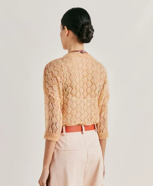 Maglia Campanula In Soft Mohair - Arancio