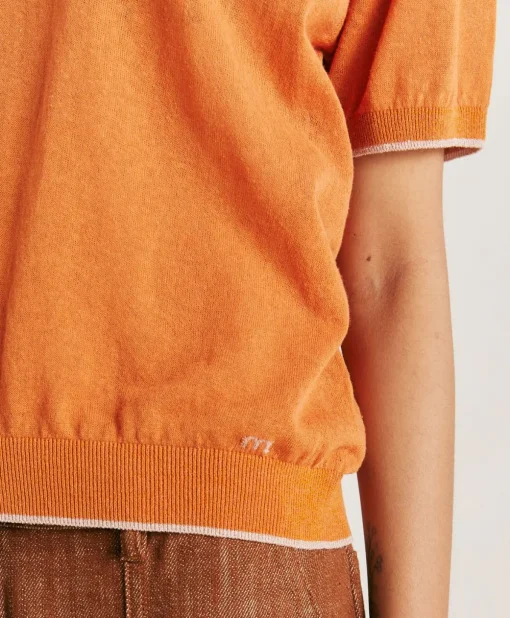 Maglia Edie In Lino - Arancio