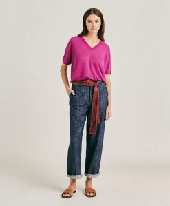 Maglia Edie In Lino - Ciclamino