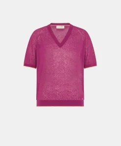 Maglia Edie In Lino - Ciclamino