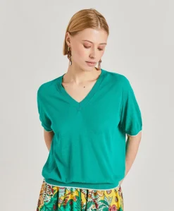 Maglia Edie In Lino - Smeraldo