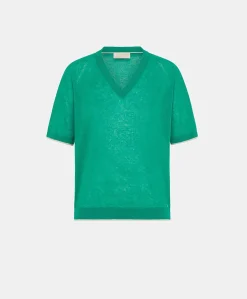 Maglia Edie In Lino - Smeraldo