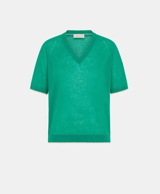 Maglia Edie In Lino - Smeraldo
