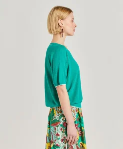 Maglia Edie In Lino - Smeraldo