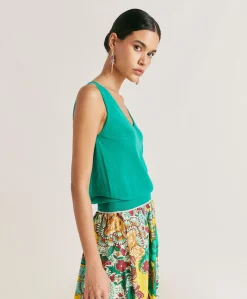 Maglia Graziosa In Lino - Smeraldo