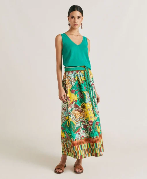 Maglia Graziosa In Lino - Smeraldo