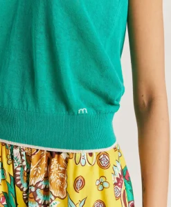 Maglia Graziosa In Lino - Smeraldo