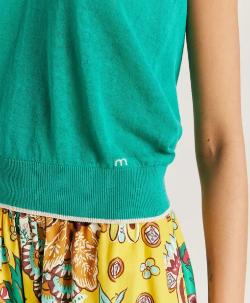 Maglia Graziosa In Lino - Smeraldo