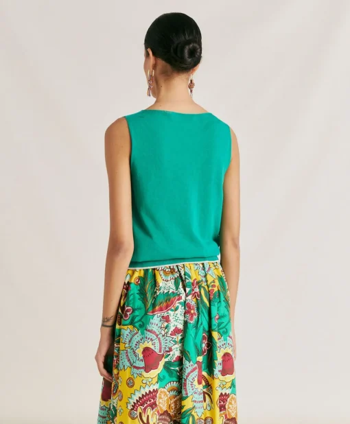 Maglia Graziosa In Lino - Smeraldo