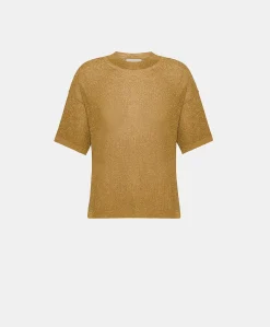 Maglia Jacinto Perlata Lurex - Caramello