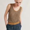 Maglia Liccia Perlata A Righe - Multicolor