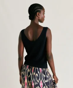 Maglia Liccia Perlata Lurex - Blu Notte