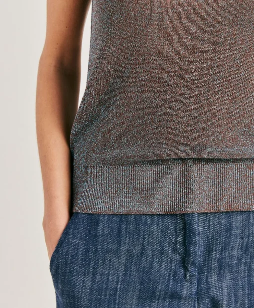 Maglia Liccia Perlata Lurex - Corteccia