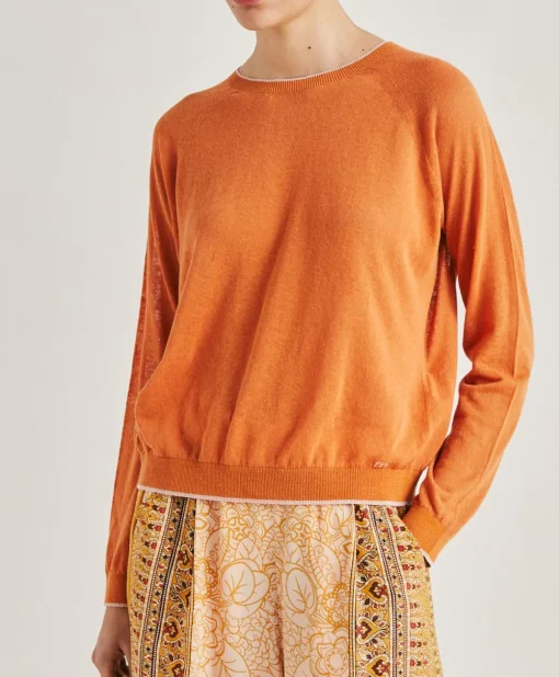 Maglia Rio In Lino - Arancio