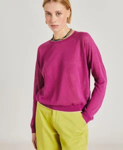 Maglia Rio In Lino - Ciclamino