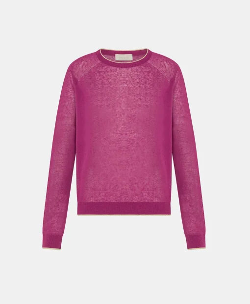 Maglia Rio In Lino - Ciclamino