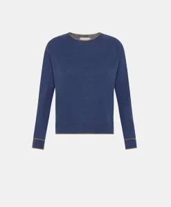 Maglia Rio In Lino Elasticizzato - Blu
