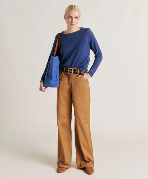 Maglia Rio In Lino Elasticizzato - Blu