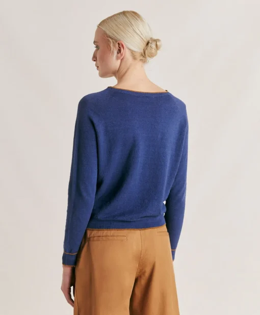 Maglia Rio In Lino Elasticizzato - Blu