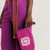 Make Up Bag Pira In Canvas Con Ricamo - Ciclamino
