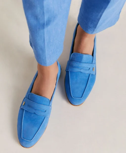 Mocassini Moresca In Pelle - Bluette