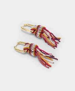 Orecchini Zimmari Con Perline - Bruciato Multicolor