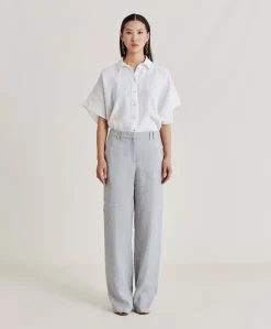 Pantalone Narciso In Lino Lurex - Grigio